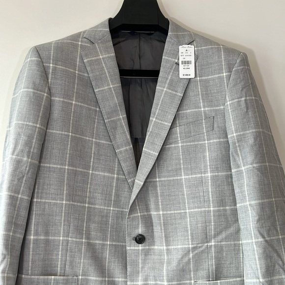 Brooks Brothers 1818 Regent Fit Suit Gray/Cream Plaid - Picture 2 of 16
